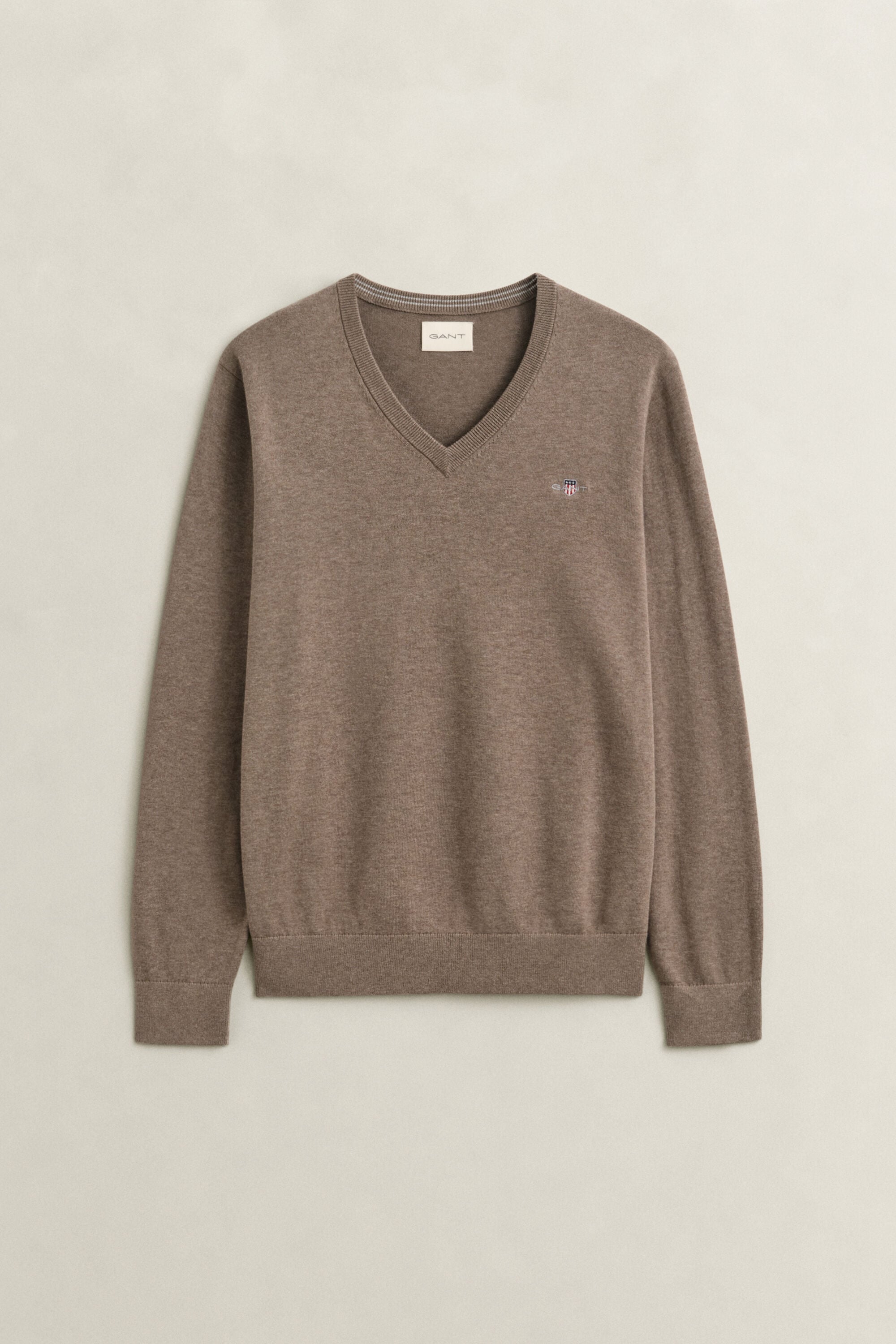Klassieke sweater van katoen met V-hals
