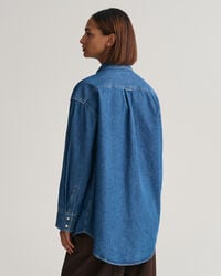 Oversized denim overhemd