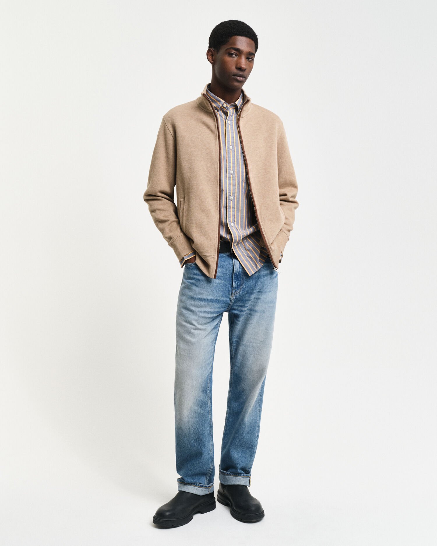 Sacker Rib vest met ritssluiting