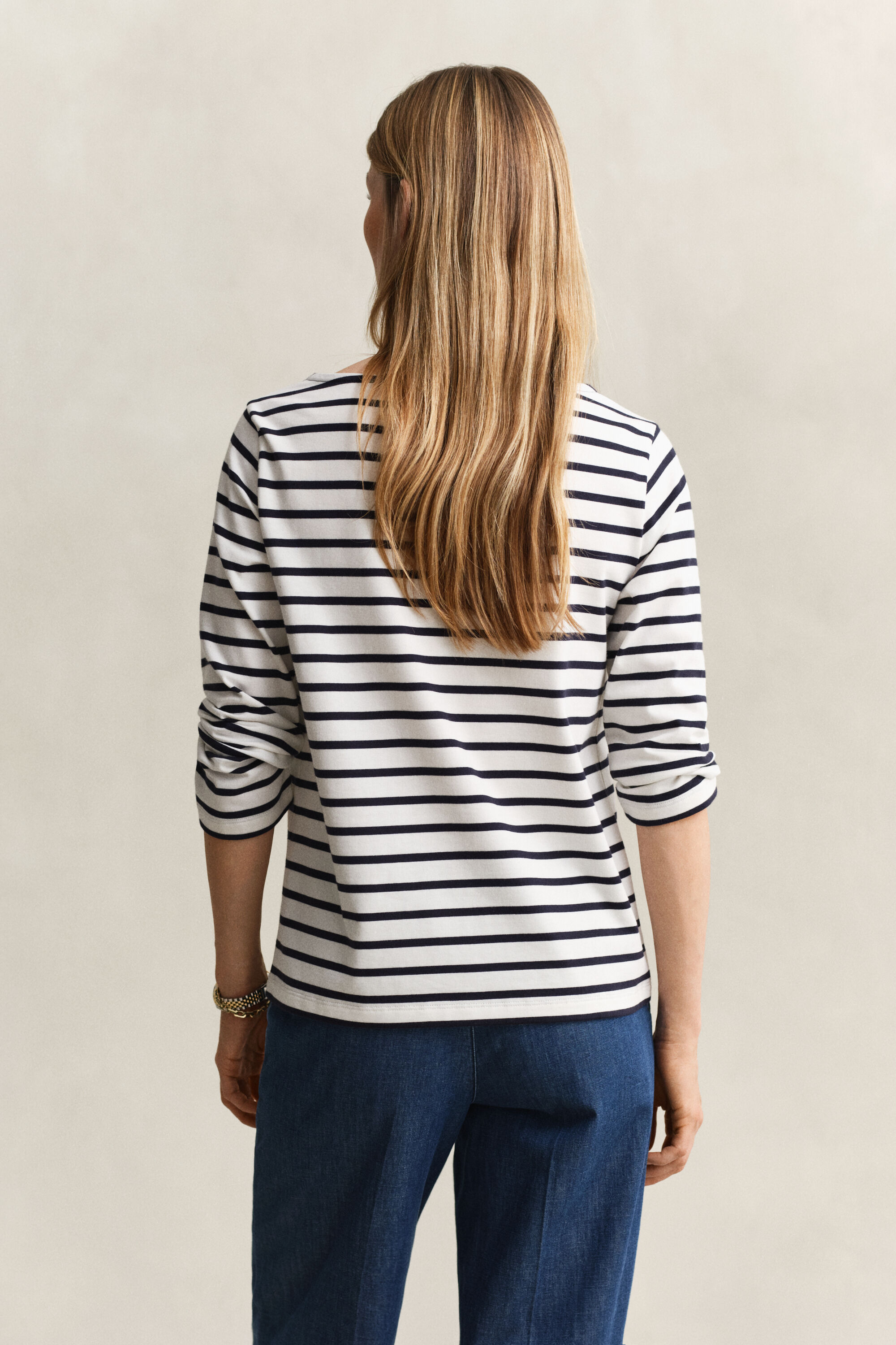 T-shirt met driekwart mouwen