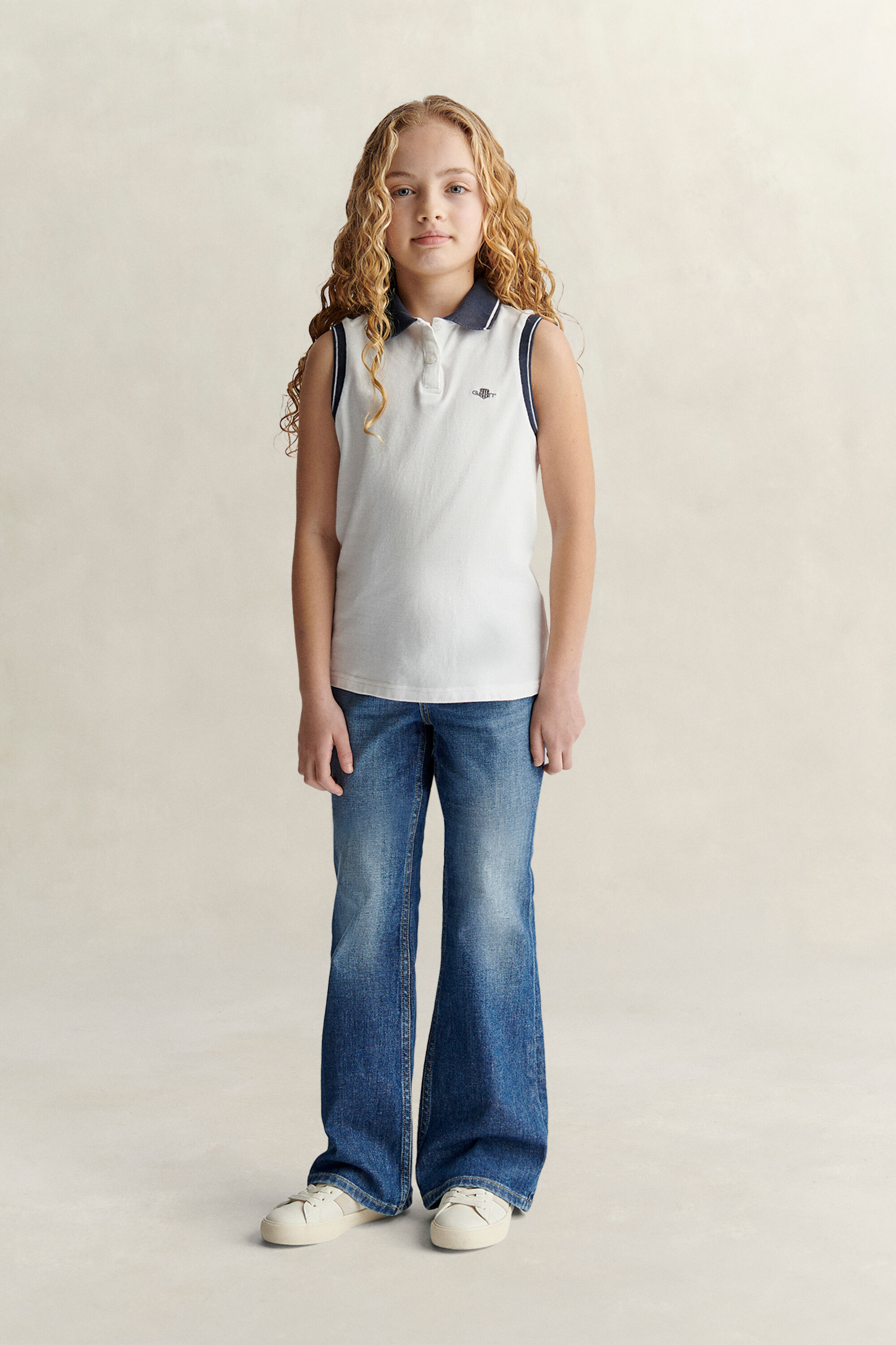 Teen Girls mouwloos poloshirt