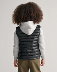 Kids glanzende lichtgewicht bodywarmer met wattering