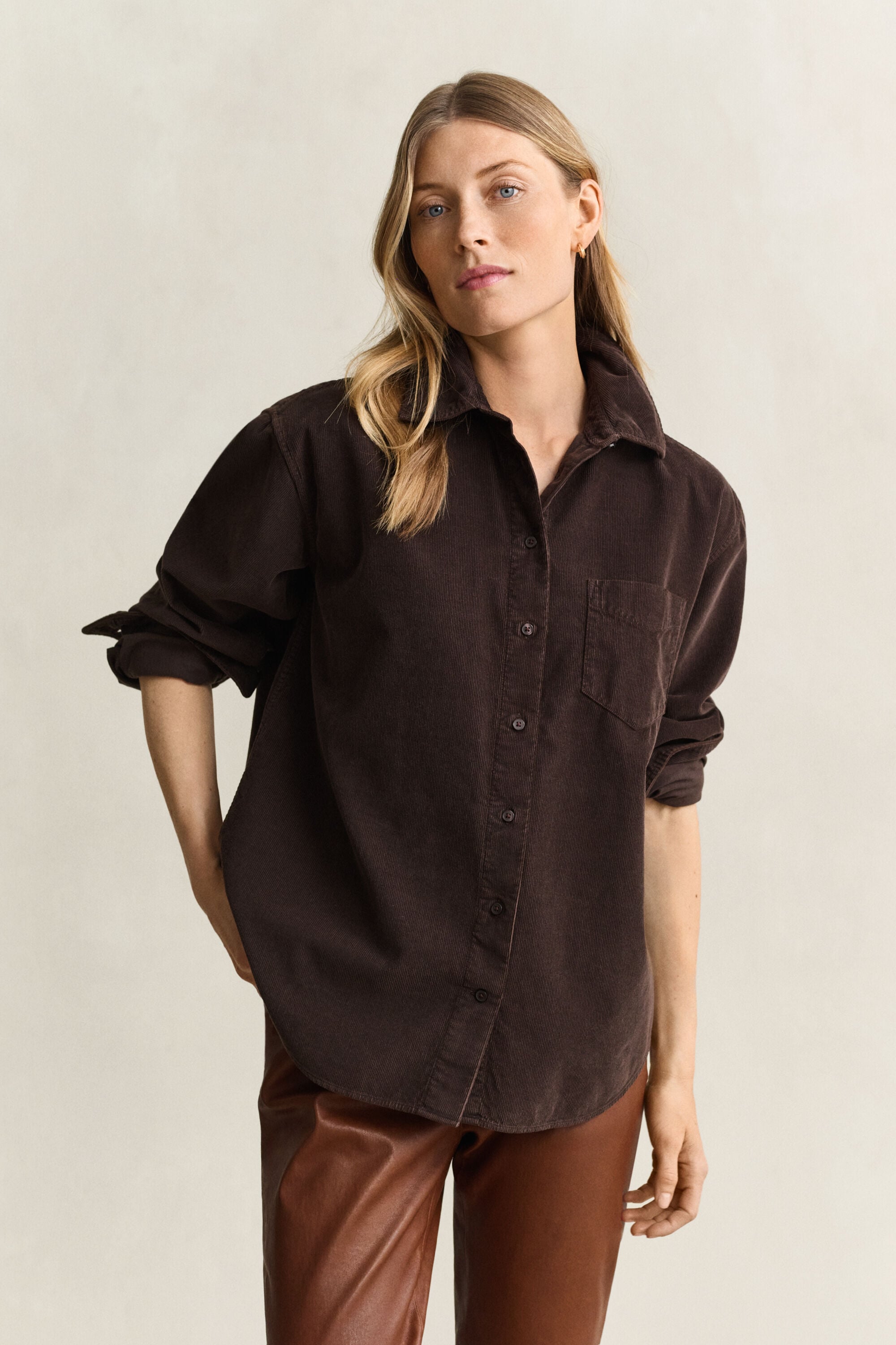 Relaxed corduroy overhemd