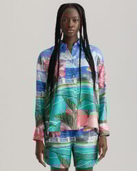 Scenery-print overhemd van zijde