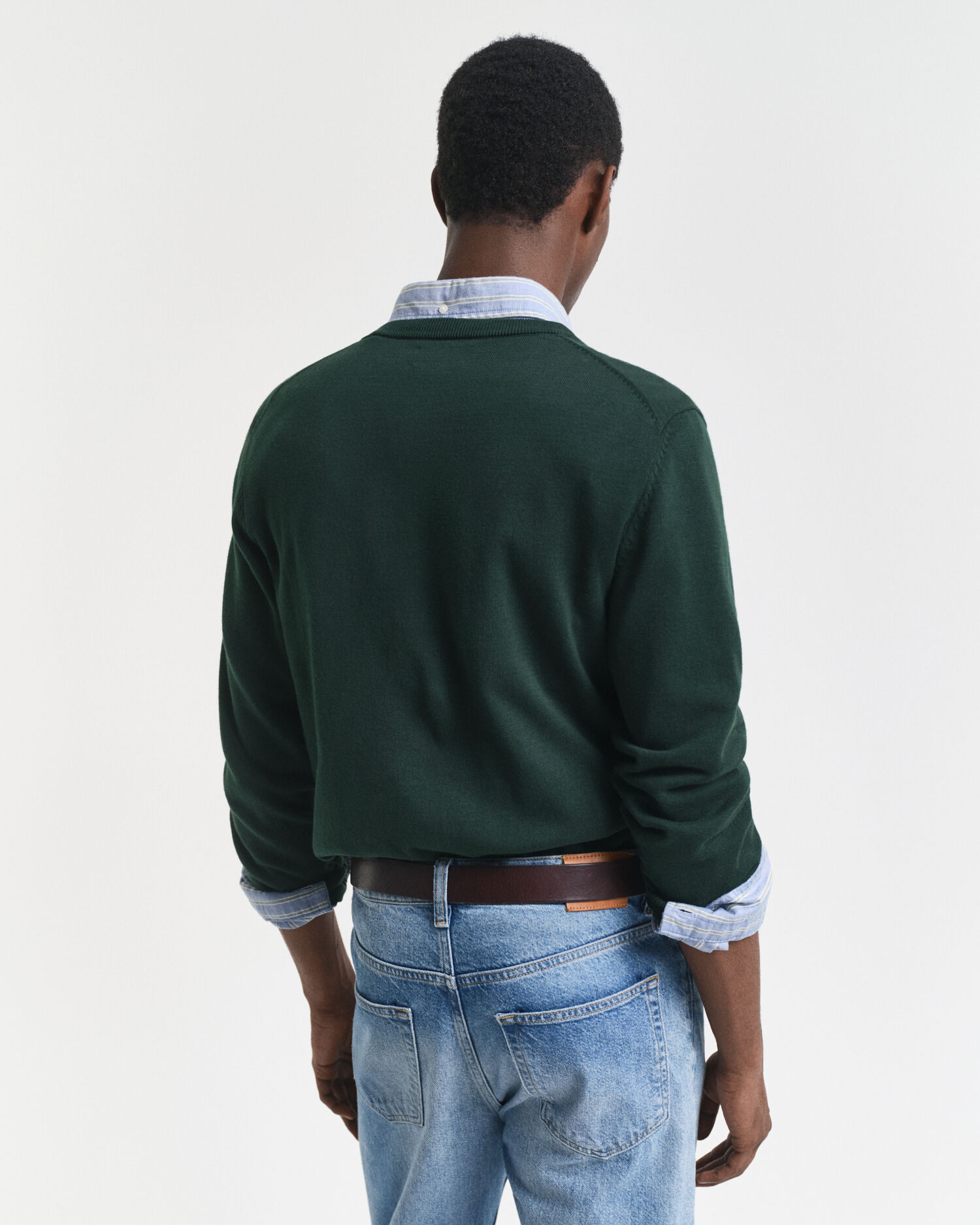 Klassieke sweater van katoen met V-hals