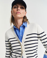 Katoenen vest met strepen