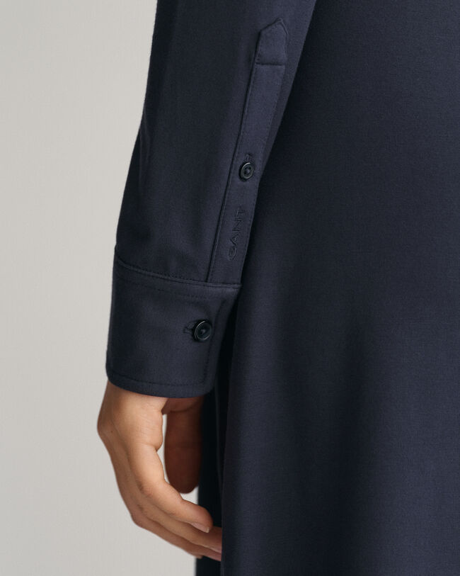 Slim Fit jersey overhemdjurk