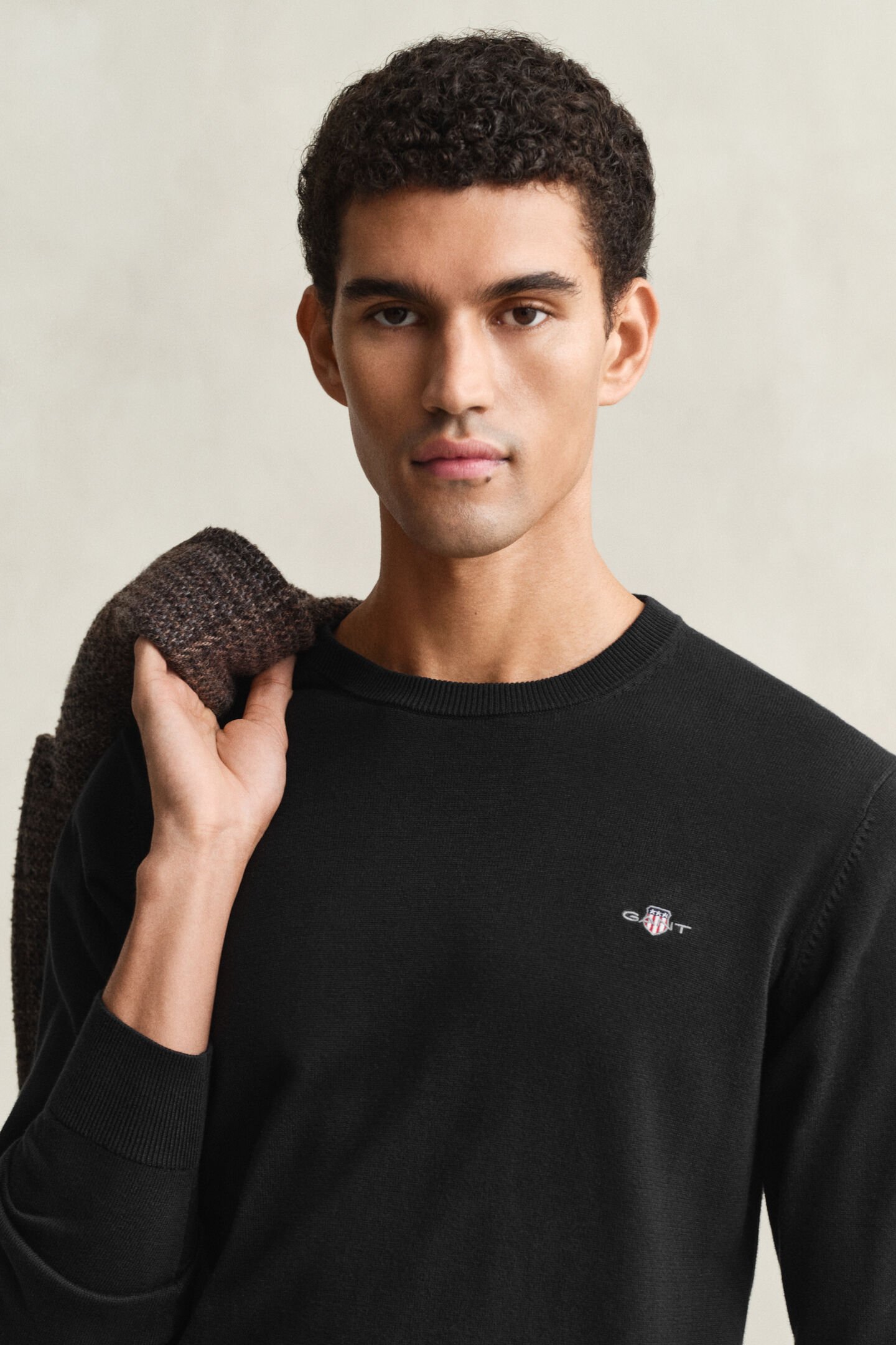 Katoenen trui met ronde hals