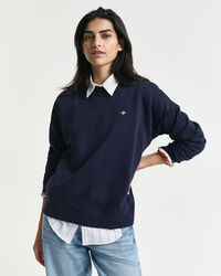 Shield sweatshirt met ronde hals