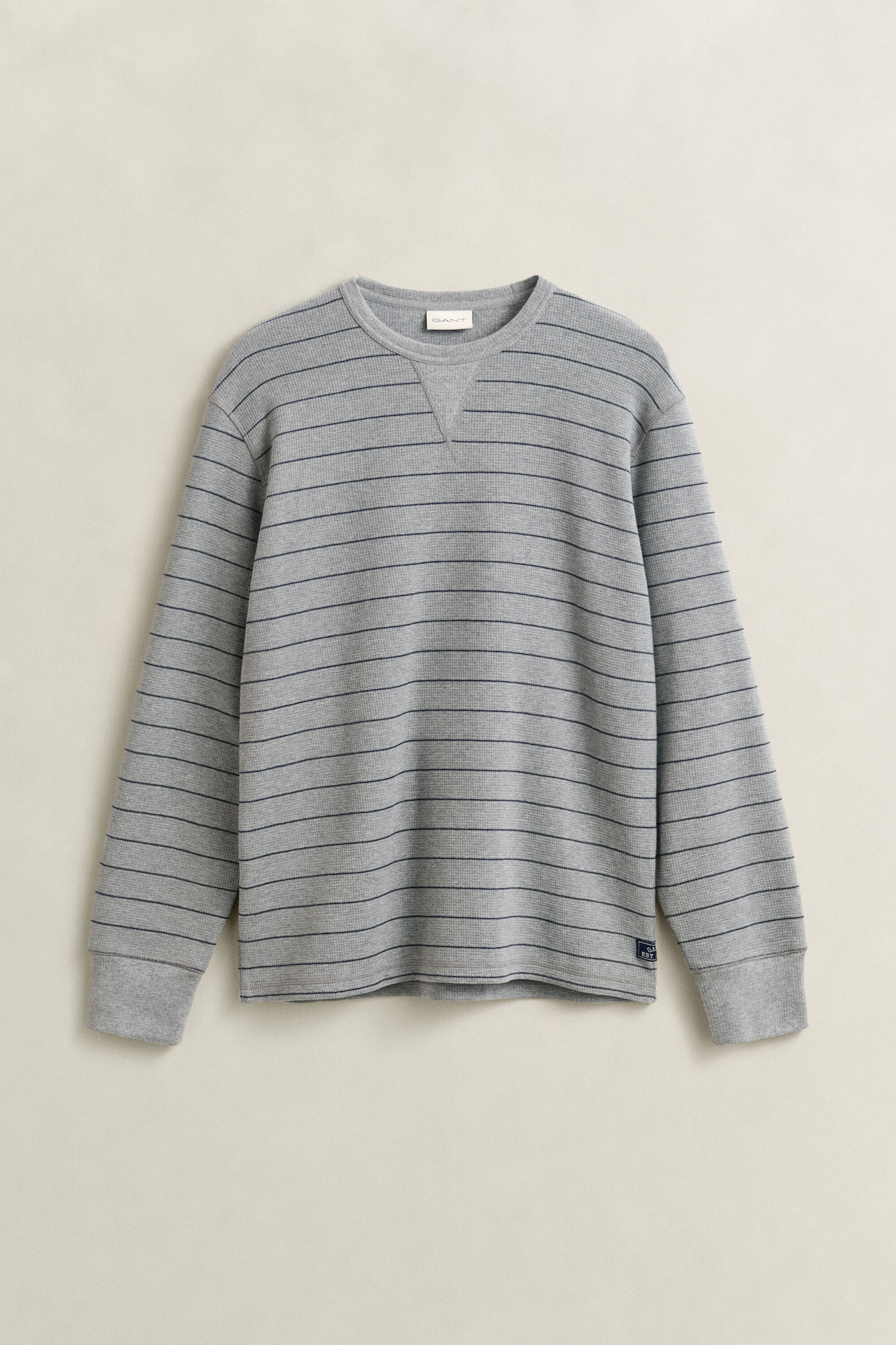 Gestreept T-shirt met textuur