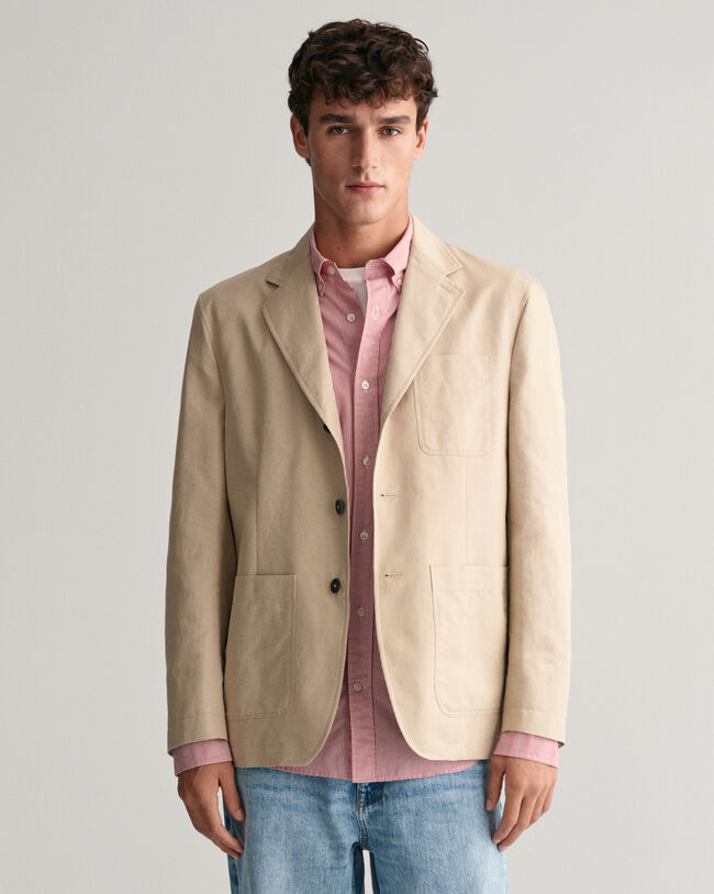 Regular Fit katoenen blazer