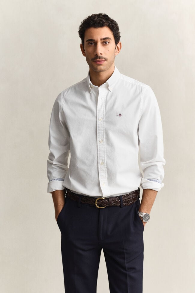 Slim Fit Oxford-overhemd met stretch