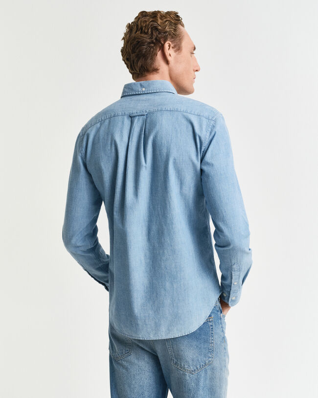 Regular Fit chambray overhemd