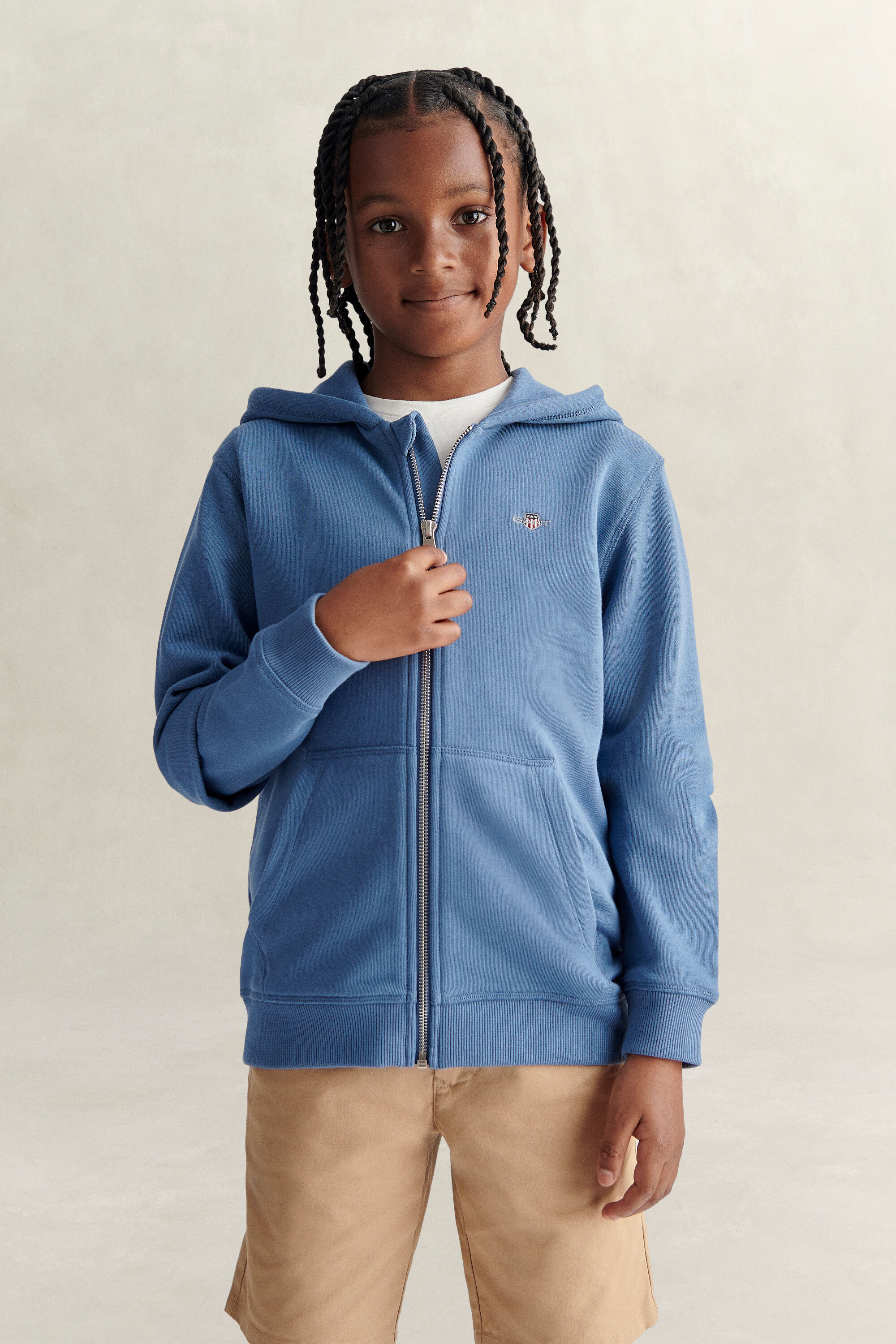Teens Shield hoodie met ritssluiting