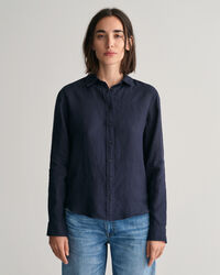 Regular Fit chambray overhemd van linnen