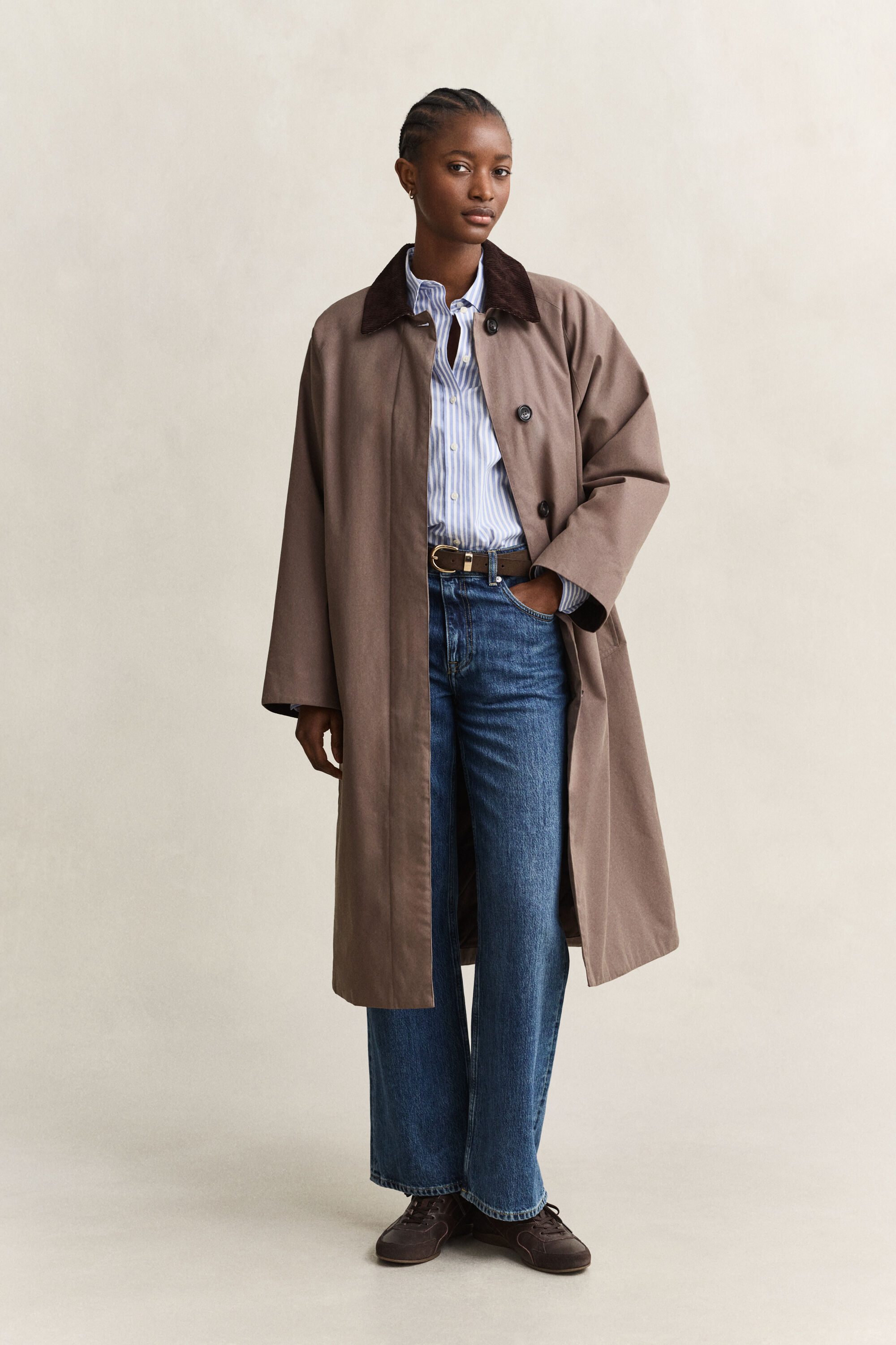 Regular Fit Classic gestreept overhemd van poplin