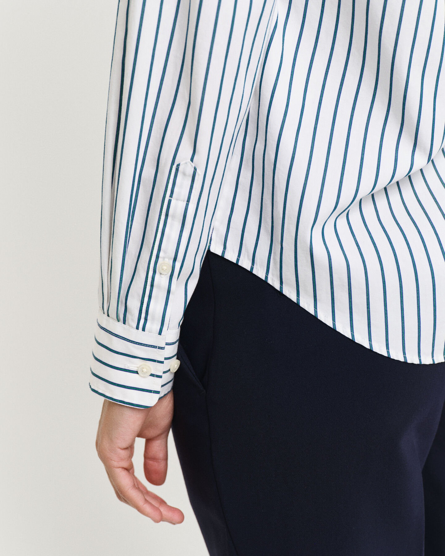 Regular Fit Classic overhemd met strepen van poplin