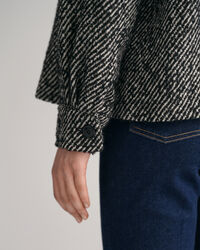 Cropped wollen jack met patroon