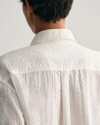 Relaxed Fit Seersucker overhemd met strepen