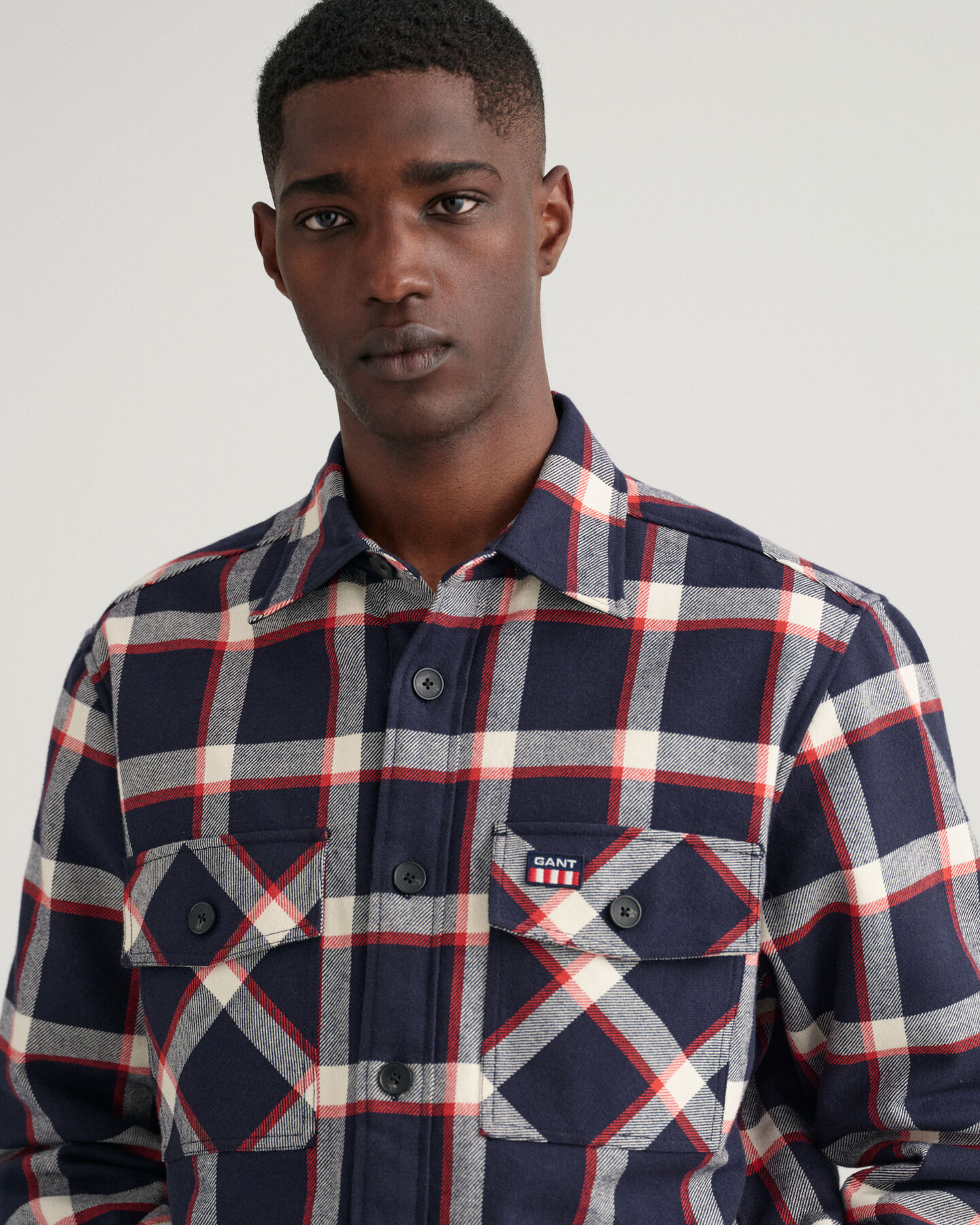 Flanellen overshirt met ruitje