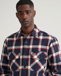 Flanellen overshirt met ruitje