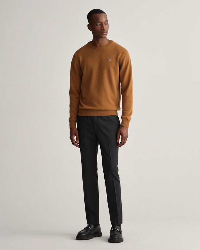 Hallden Slim Fit joggingbroek van keperstof