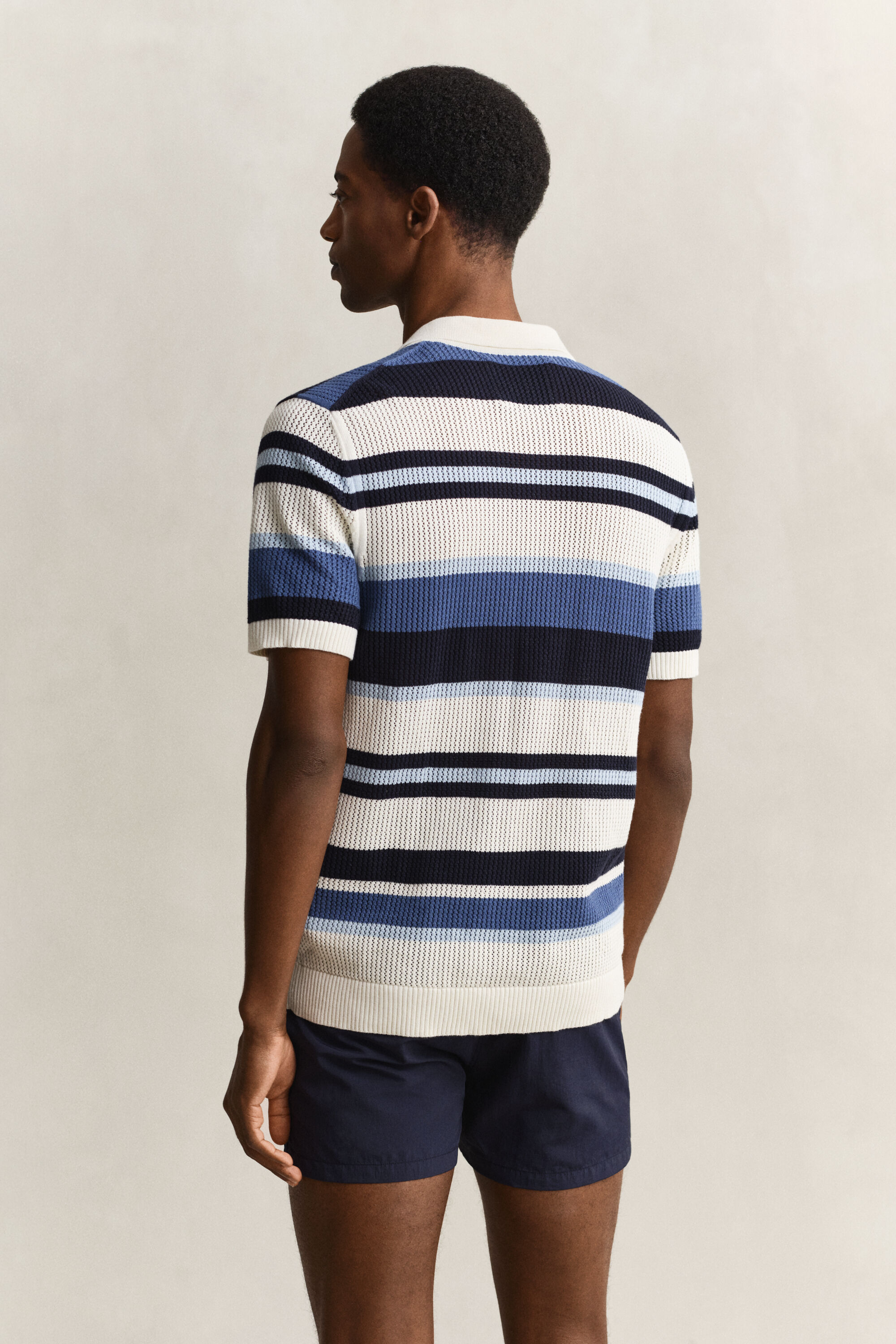 Gestreepte polosweater