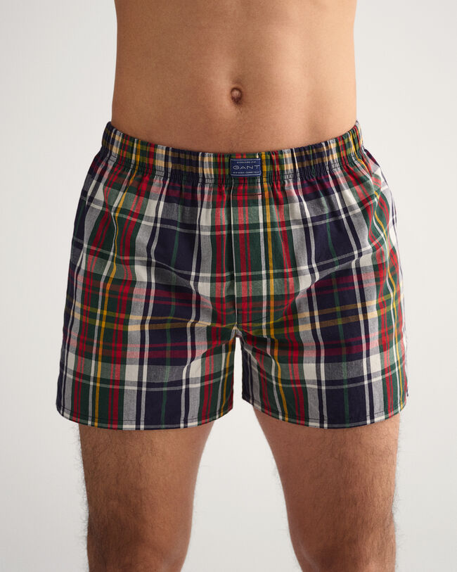 Set van twee boxershorts met bedekt elastiek in cadeauverpakking