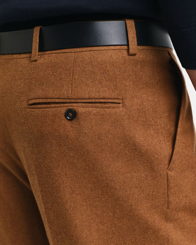 Relaxed Fit kostuumbroek van wolflanel