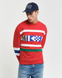 Sweatshirt met ronde hals en panelen