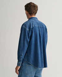 Oversized denim overhemd