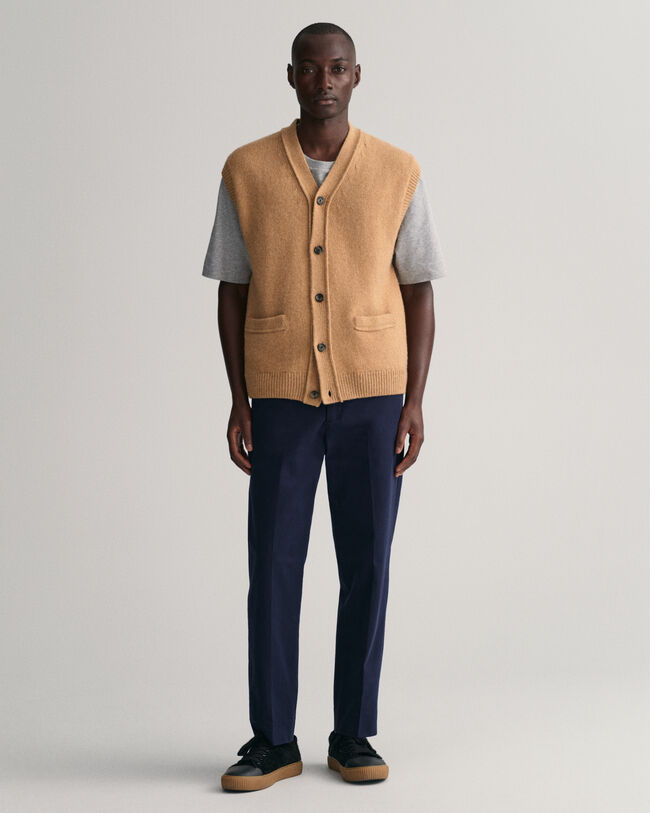 Broek van geborsteld katoen