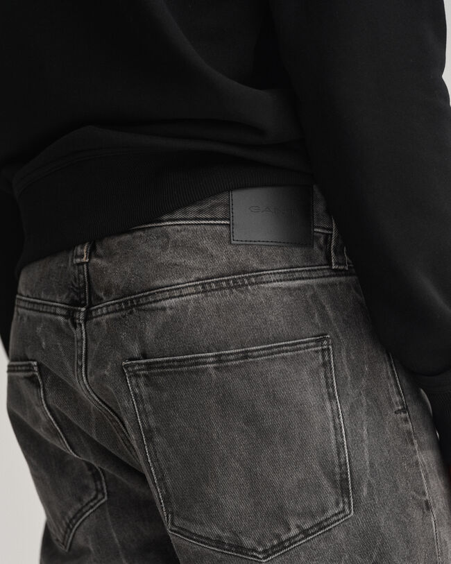 Hayes Slim Fit jeans met vintage wassing