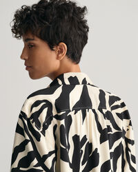 Relaxed Fit Palm Print blouse met korte mouwen