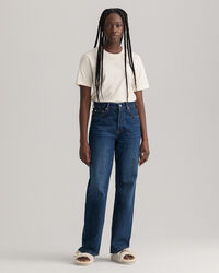 Relaxed Fit jeans met rechte pijpen en hoge taille