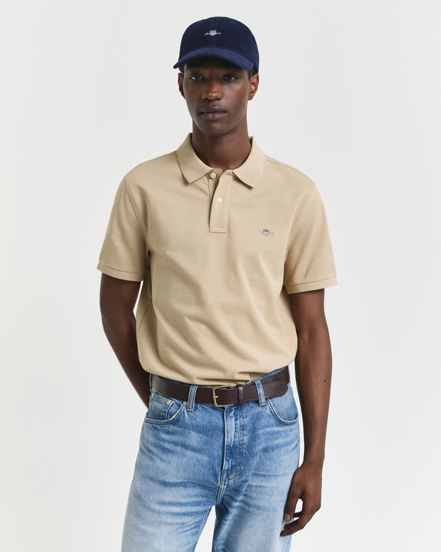 Regular Fit Shield piqué poloshirt
