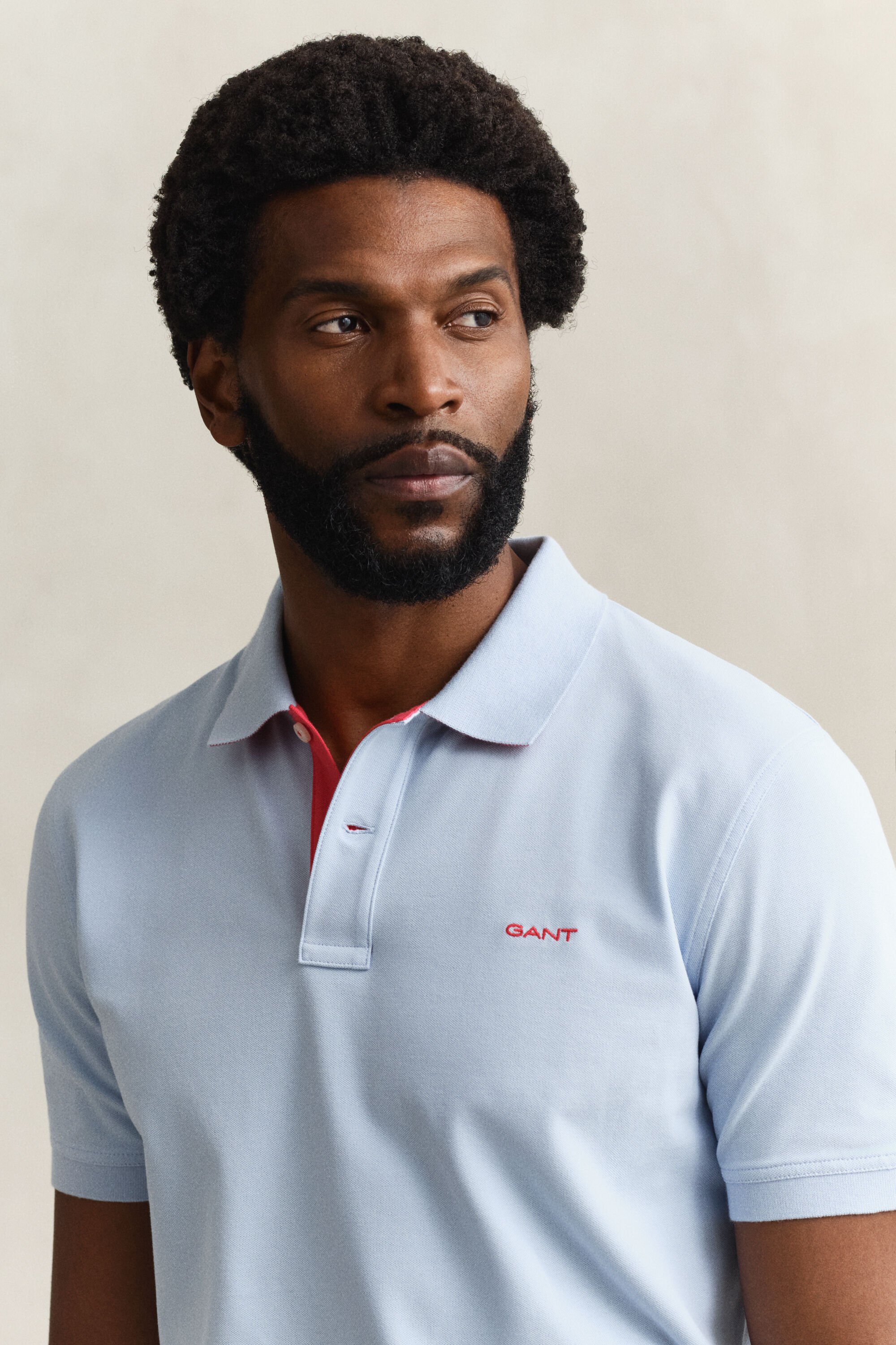 Piqué poloshirt met contrasterend detail