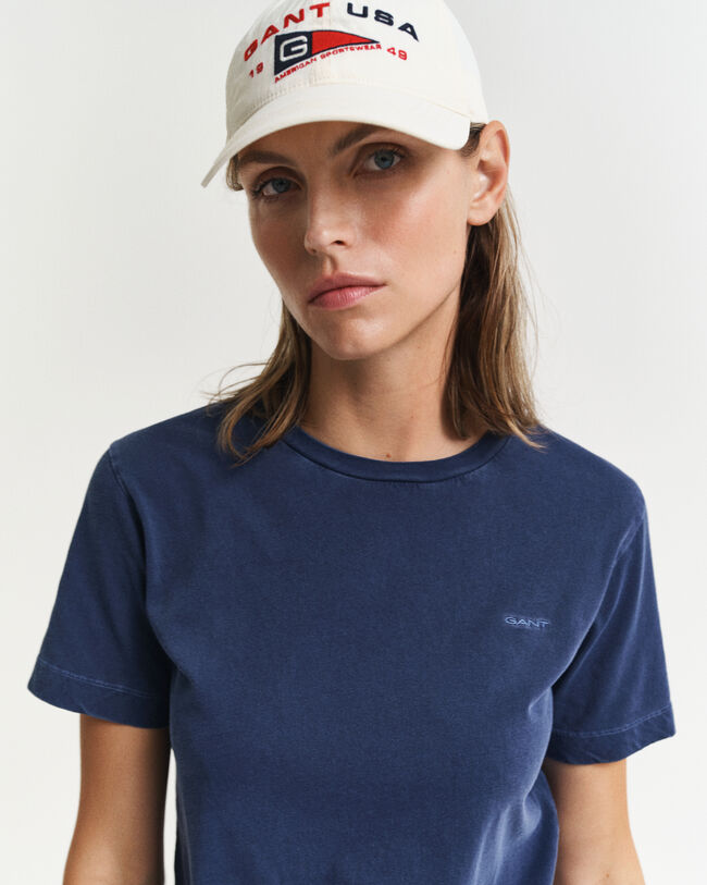 Sunfaded T-shirt met ronde hals