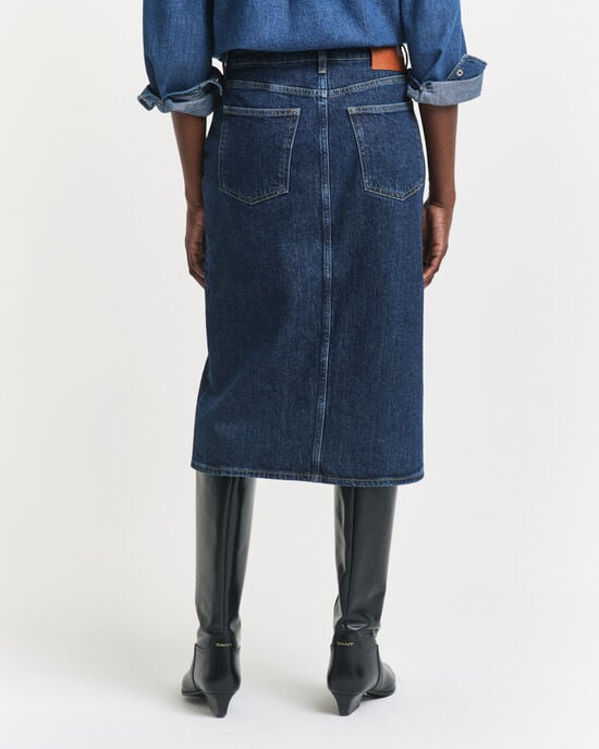 Denim minirok met knopen