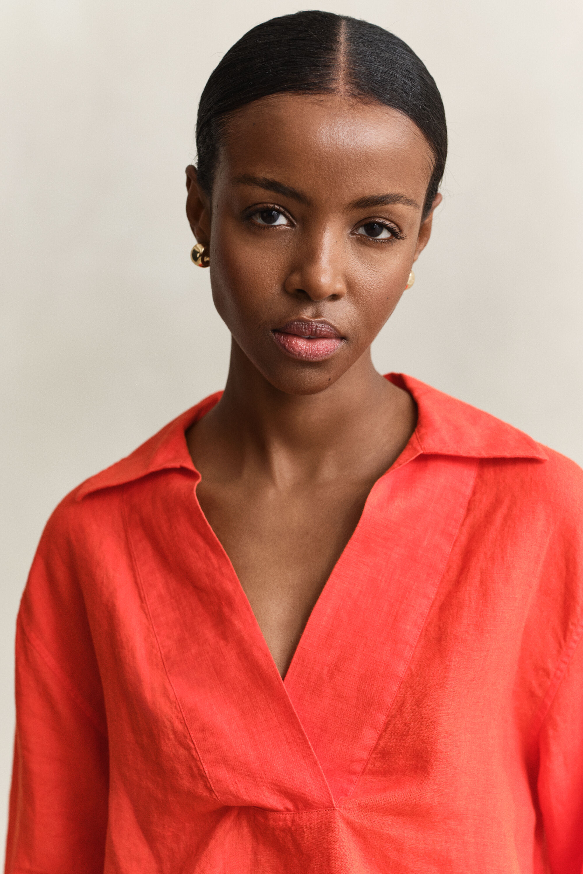 Linnen popover overoverhemd