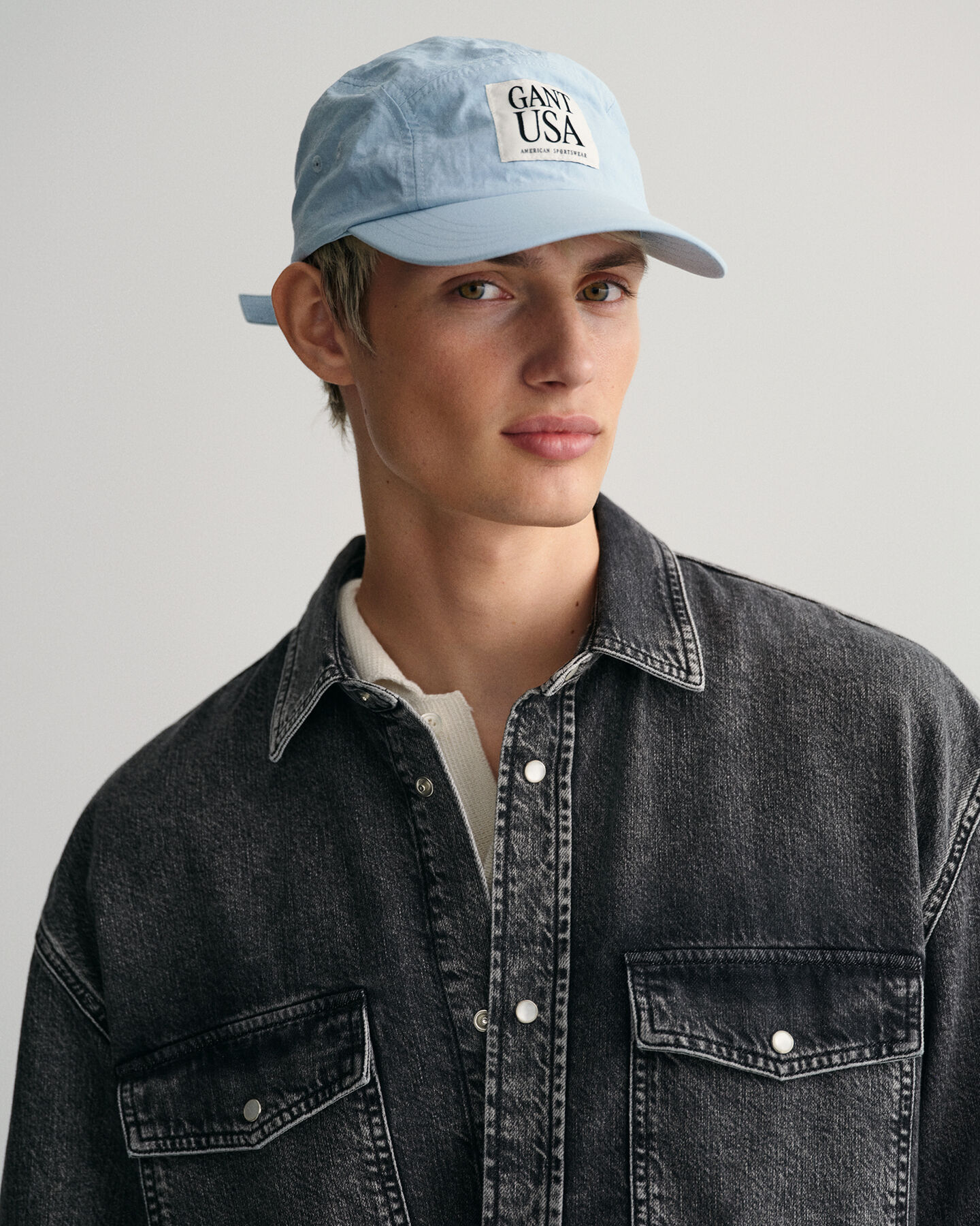 Oversized Heavy overhemd van verwassen denim