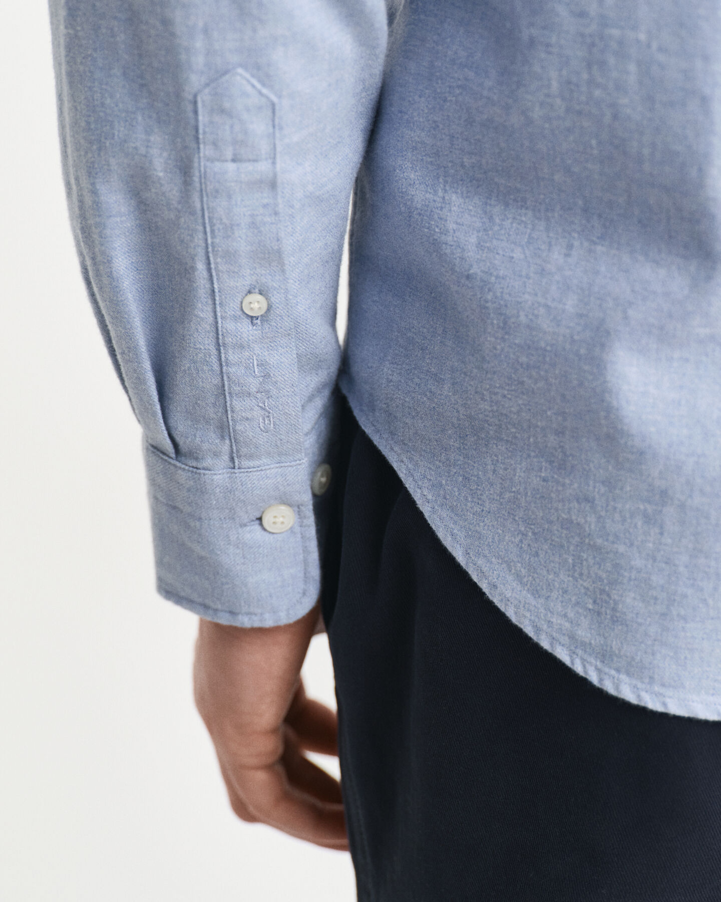 Regular Fit gemêleerd flanellen overhemd