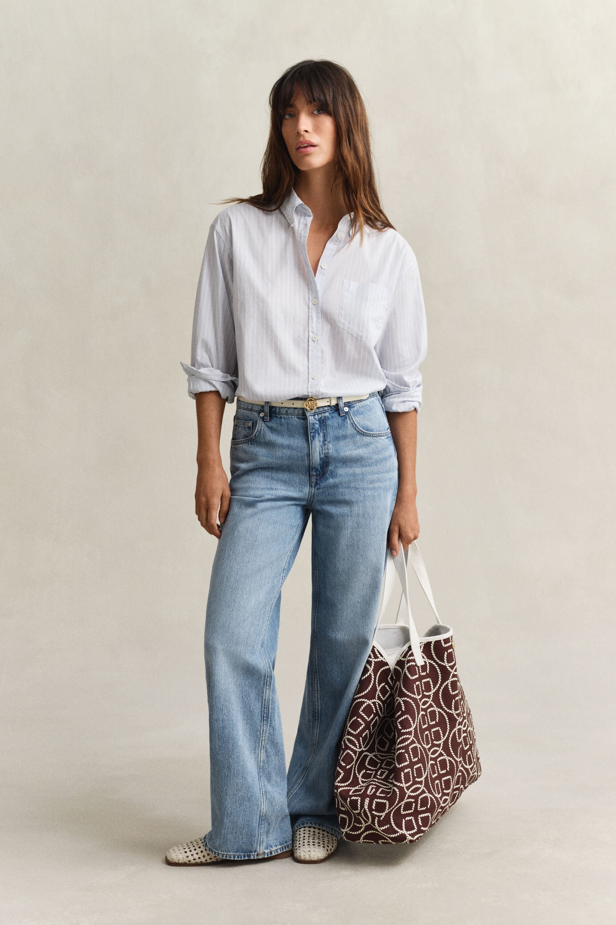 Luxury Oxford-overoverhemd met strepen