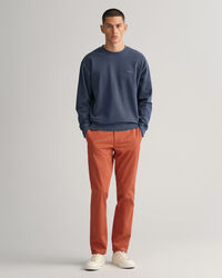 Hallden Slim Fit chino van keperstof