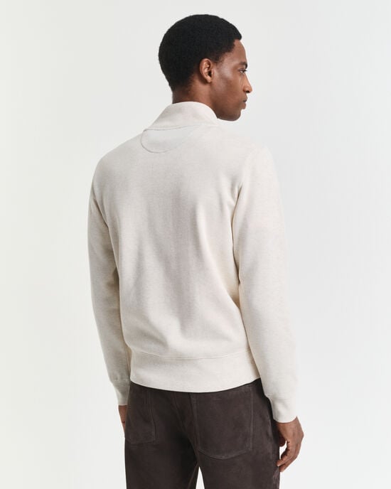 Sacker Rib sweatshirt met korte rits