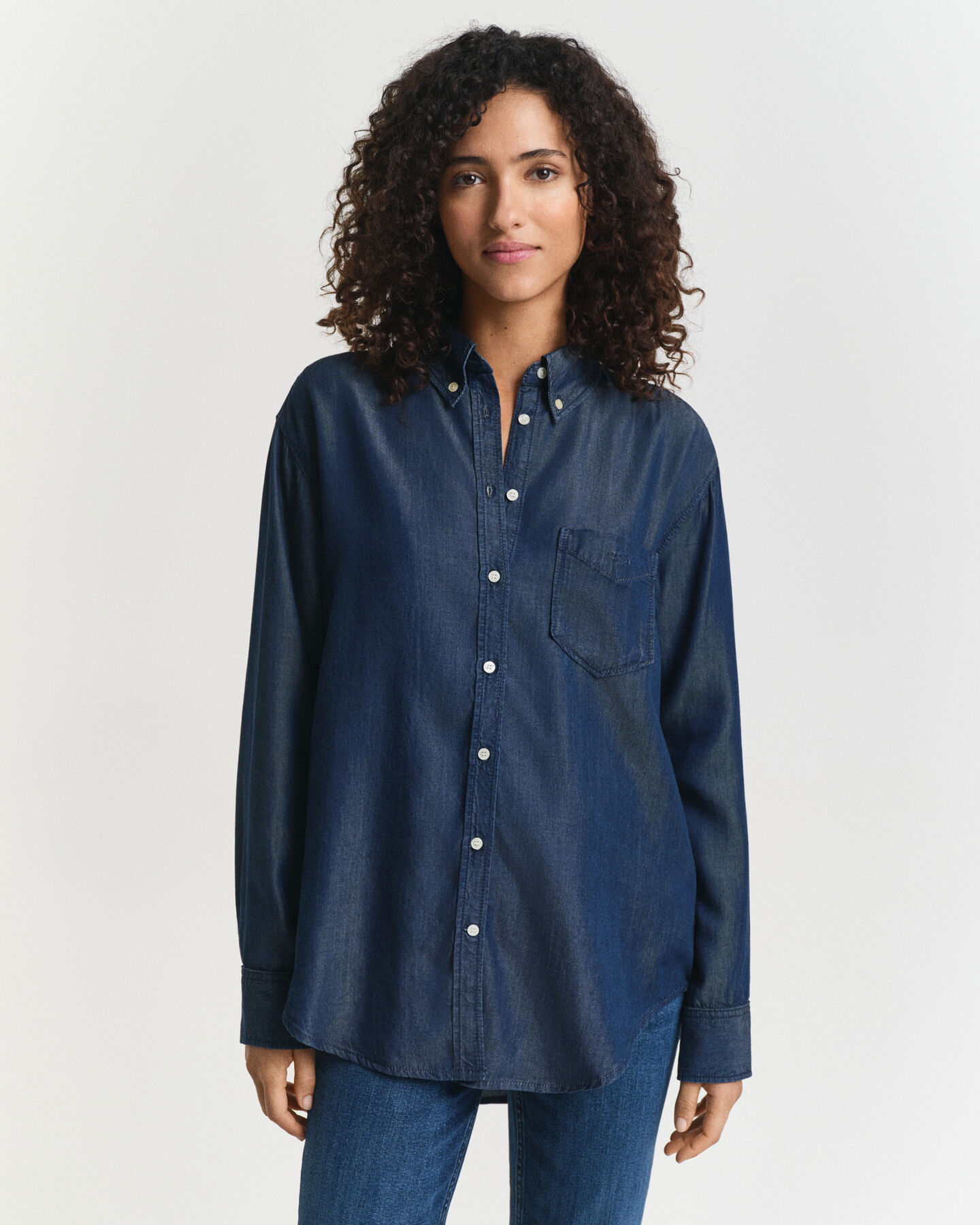 Relaxed Fit indigo overhemd