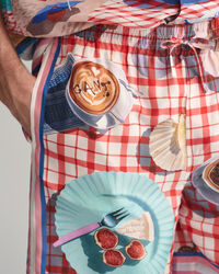 Zijden broek met print