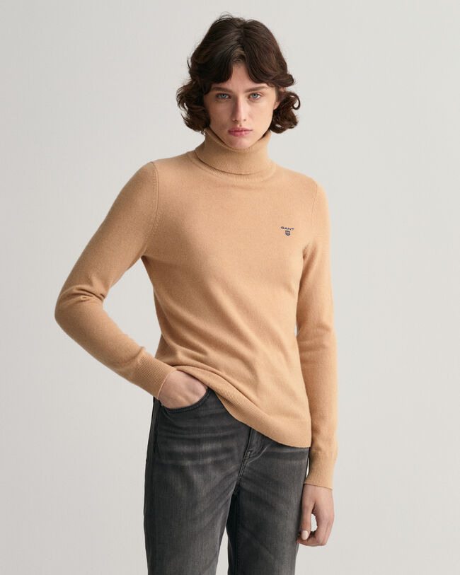 Sweater met rolkraag van extra fijne lamswol