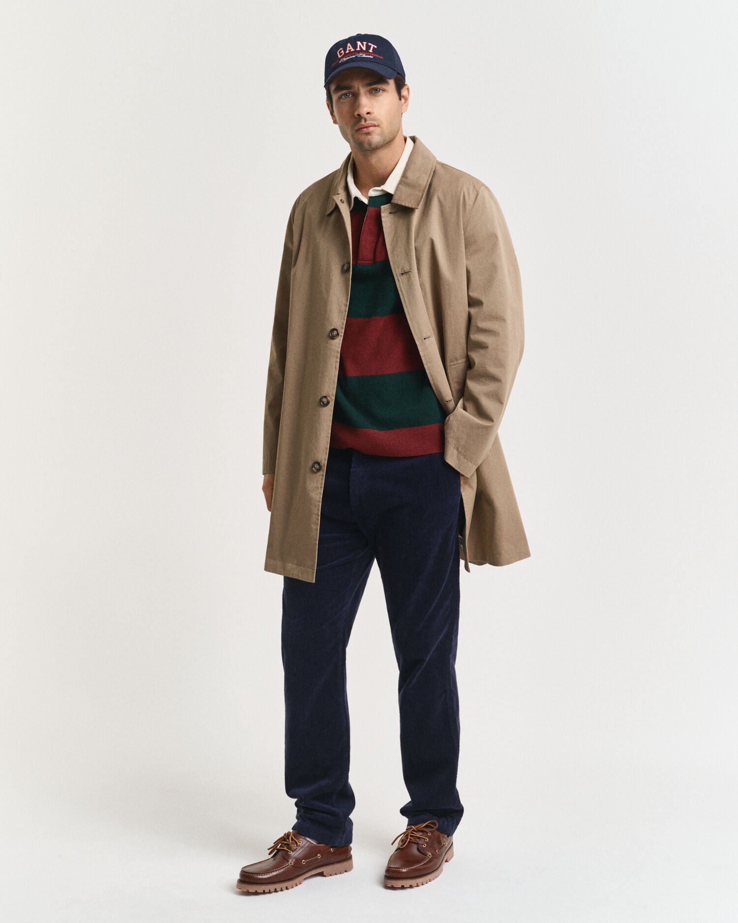 Gestreepte Rugger-trui van extra fijne lamswol