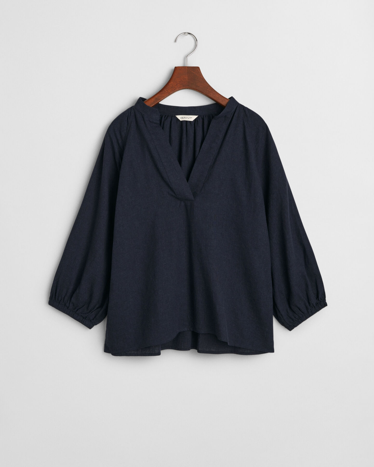 Linnen blouse met korte mouwen